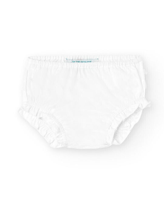 Rochie Fete Mâneca Scurtă Din Tulle Set Cu Chiloțel Alb