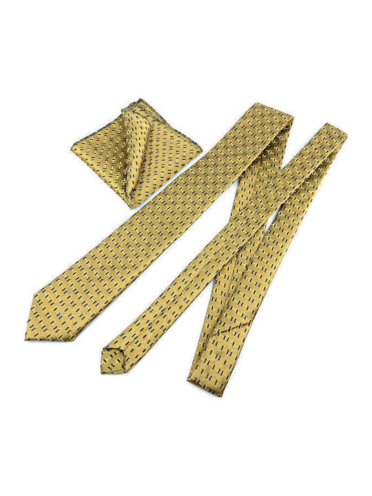 Legend Accessories Σετ Ανδρικής Γραβάτας σε Κίτρινο Χρώμα