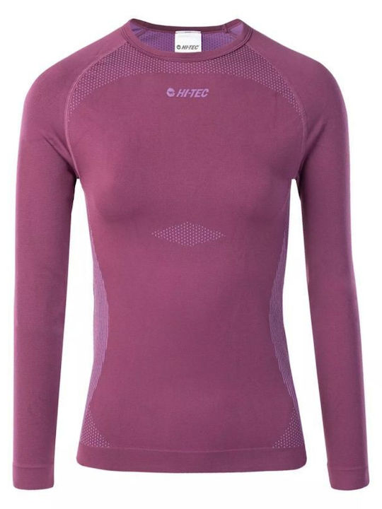 Hi-Tec Damen Thermo Langarmshirt Kompression Lila