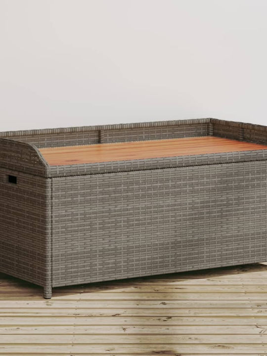 vidaXL Outdoor Storage Box Gray L100xW50xH52cm