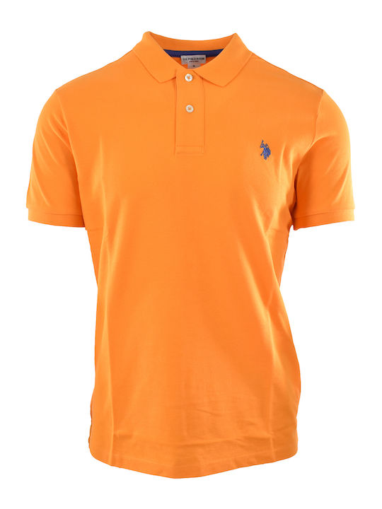 U.S. Polo Assn. T-shirt Bărbătesc cu Mânecă Scurtă Orange