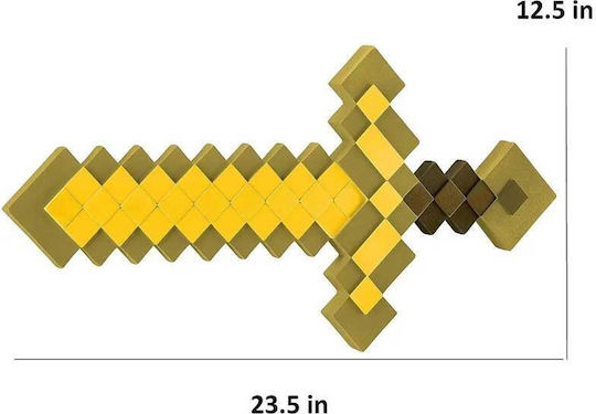 Action Figure Gold Sword Minecraft