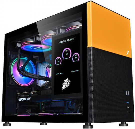 1STPLAYER MIKU Mi6-EV Gaming Midi Tower Κουτί Υπολογιστή με Πλαϊνό Παράθυρο Μαύρο