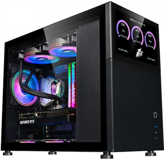 1STPLAYER MIKU Mi6-EV Gaming Midi Tower Κουτί Υπολογιστή με Πλαϊνό Παράθυρο Μαύρο