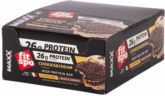 Fit Spo Maxx Batoane cu 33% Proteină & Aromă Cookies & Cream 12x75gr