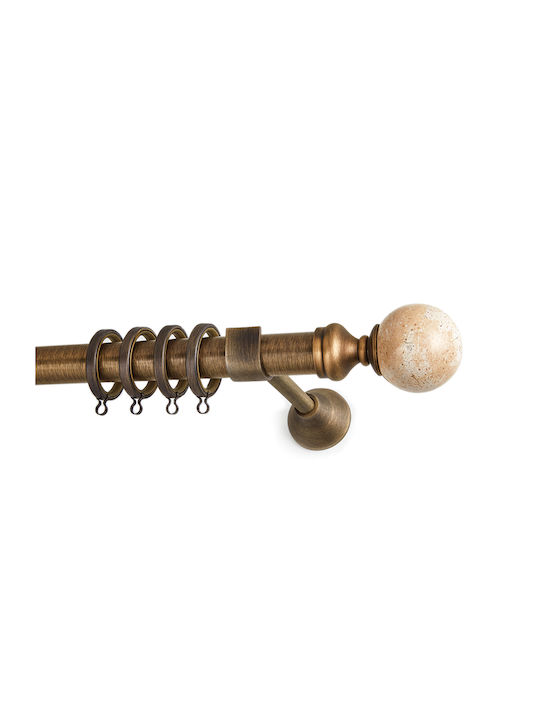 Anartisi Metallic Curtain Pole Lithos Double with Rod Φ25mm 160cm Bronze