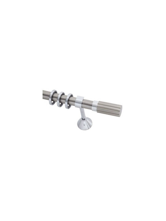 Guy Laroche Metallisch Vorhangstange Glamour Doppel mit Schiene Φ25mm 160cm Silber