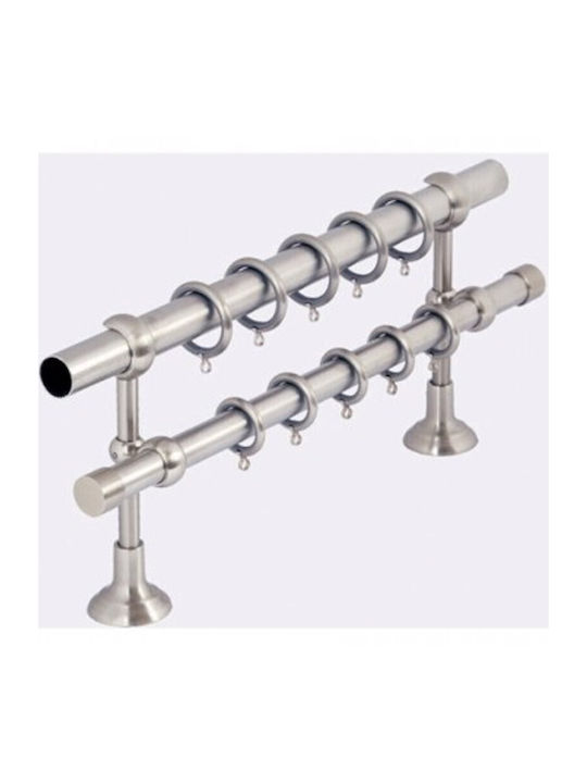Guy Laroche Metallisch Vorhangstange Astra Einfach Φ25mm 160cm Silber