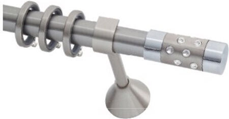 Guy Laroche Metallisch Vorhangstange Astra Einfach Φ25mm 160cm Silber