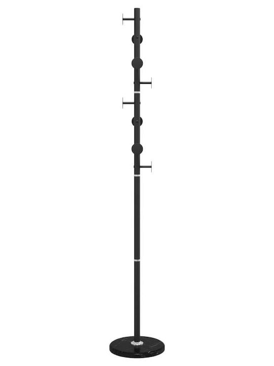 vidaXL Καλόγερος Μεταλλικός Μαύρος 29x29x176cm