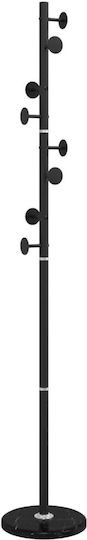 vidaXL Metallic Coat Rack Black 29x29x176cm