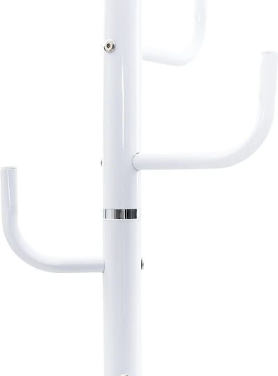 vidaXL Cuiere de podea Metal Alb 37x37x183cm