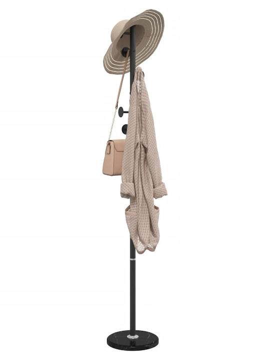 vidaXL Καλόγερος Μεταλλικός Μαύρος 29x29x176cm