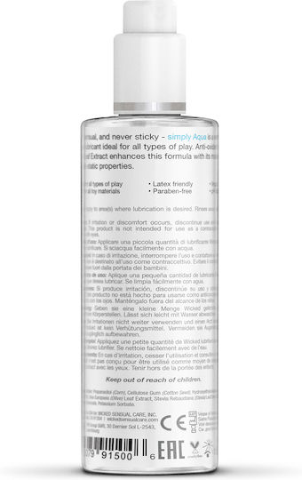 Wicked Simply Aqua Special Edition Water Based Lubricant Gel lubrifiant 120ml