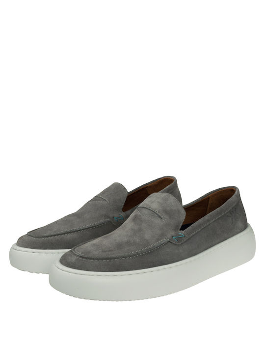 Kricket Suede Ανδρικά Loafers σε Γκρι Χρώμα