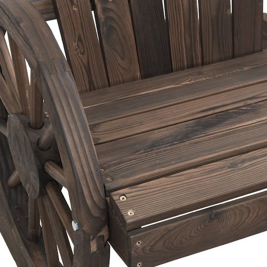 Κουνιστή Καρέκλα Ξύλινη Καφέ 62x89x99εκ.