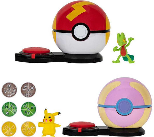 Jazwares Παιχνίδι Μινιατούρα Pikachu with Fast Ball vs Treecko Pokemon για 4+ Ετών