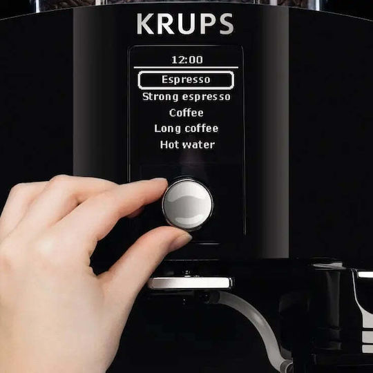 Krups Αυτόματη Μηχανή Espresso 1450W Πίεσης 15bar με Μύλο Άλεσης Μαύρη EA829810