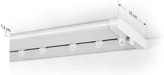 Anartisi Phantom One-Way Aluminum Curtain Track Silver 300cm A298318_11061