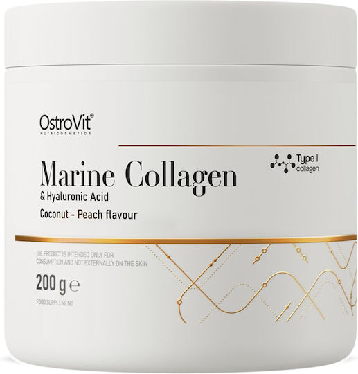 OstroVit Marine & Hyaluronic Acid с Витамин C и Хиалуронова Киселина 200гр Кокос Праскова