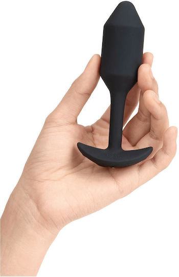 b-Vibe Vibrating Snug Plug Анална тапа с вибрация Medium Черна 12.5см