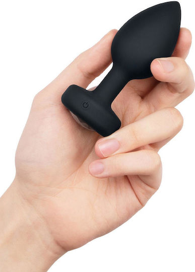 b-Vibe Plug Anal Cu Funcție Fără Fir Și Vibrație Negru 10.5cm