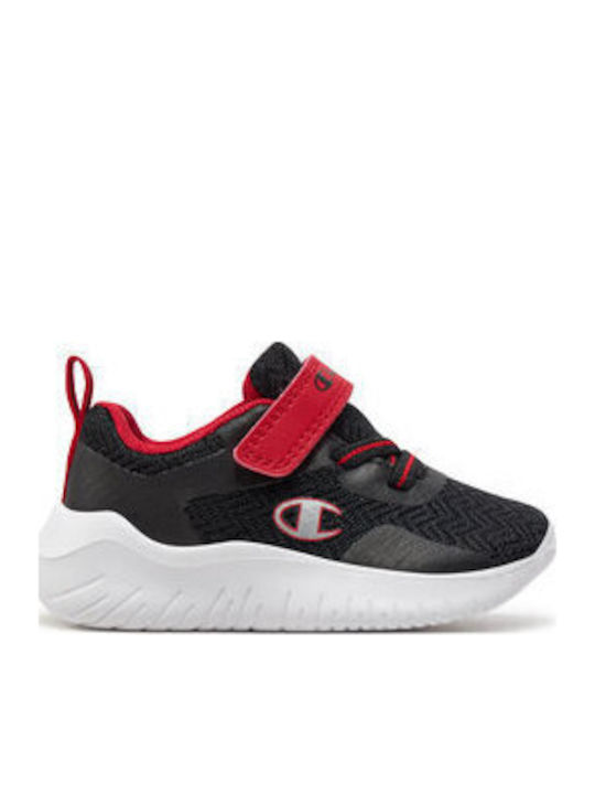 Softy Evolve Kids Sports Shoes Running with Hoop & Loop Closure Black
