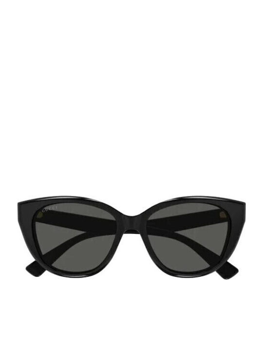 Gucci Women's Sunglasses With Black Horn-Rimmed Frame And Grey Lens GG1588S 001