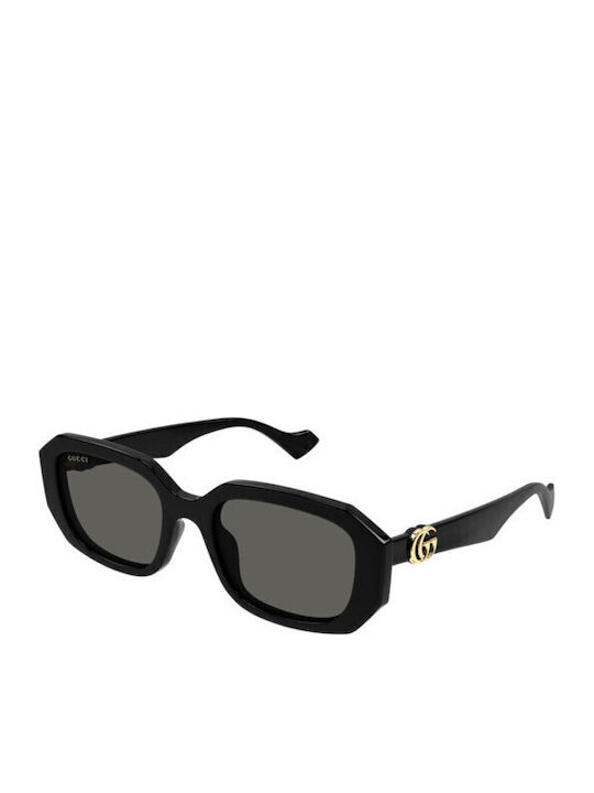 Gucci Woman Sunglasses With Black Horn-Rimmed Frame And Grey Lens GG1535S 001