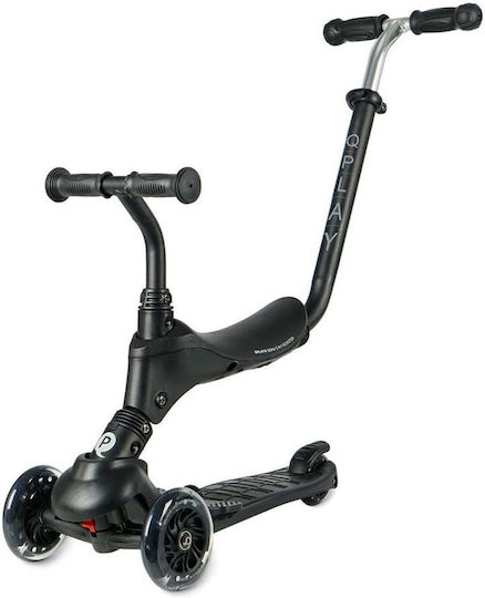 Q Play Kids Scooter Sema Pro 3-Wheel with Seat for 12+ Months Black