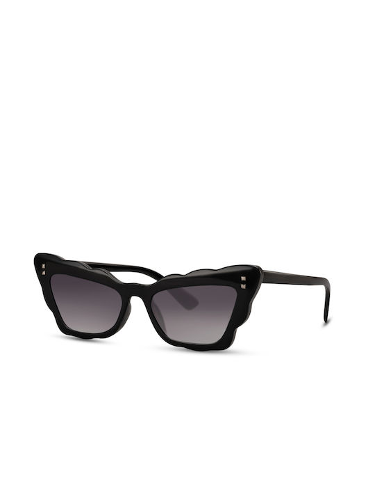 Solo-Solis Sonnenbrillen mit Schwarz Rahmen und Schwarz Verlaufsfarbe Linse NDL6619