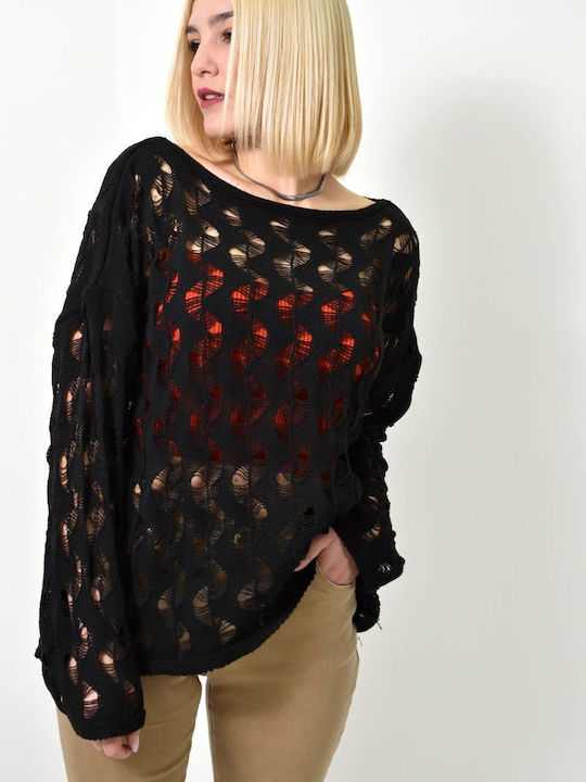 Women's Blouse Cotton Long Sleeve Black