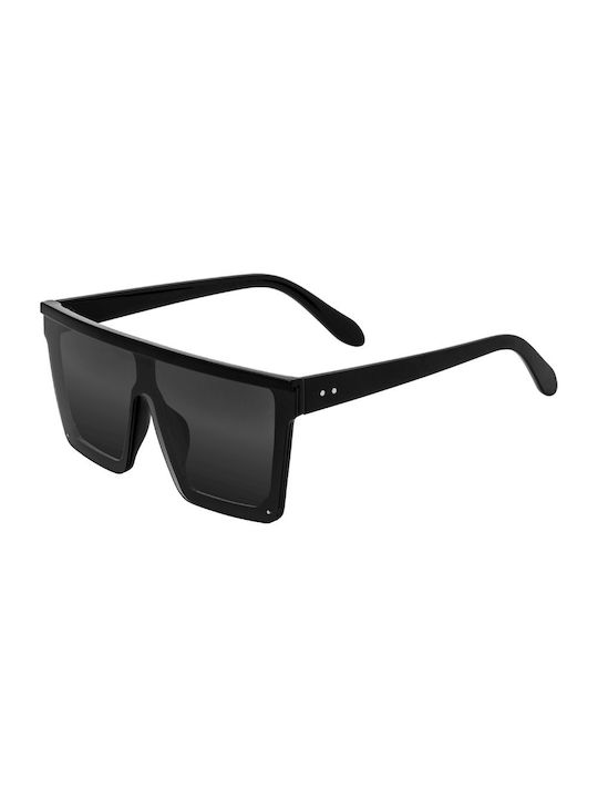 Sunglasses with Black Plastic Frame and Black Lens 01-2127-2