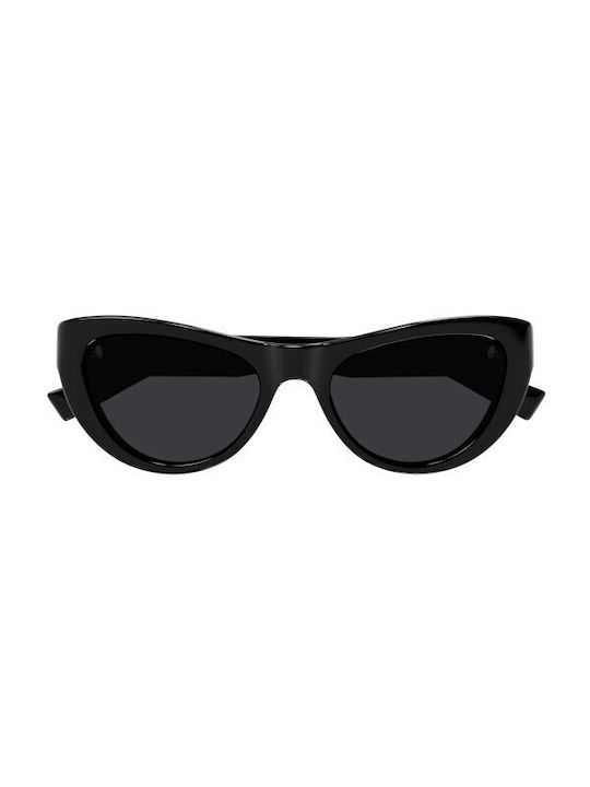 Ysl Women's Sunglasses with Black Plastic Frame and Black Lens SL 676 001