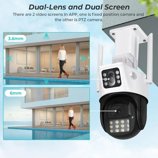 P33 IP Surveillance Camera Wi-Fi Full HD+ 4MP with Two-Way Communication and Lens 3.6mm