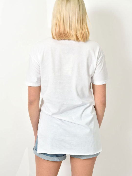 Γυναικείο Oversized T-shirt Λευκό