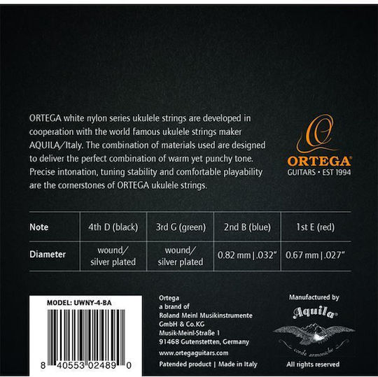 Ortega Set Nylon de Corzi pentru Ukulele 27 - 32"