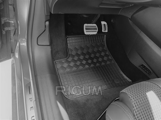 Rigum Σετ Μπροστινά και Πίσω Πατάκια 4τμχ για Peugeot e-208 Citroen e-C4 Ë-C4X/ Corsa-e F/ Mokka-e Μαύρα