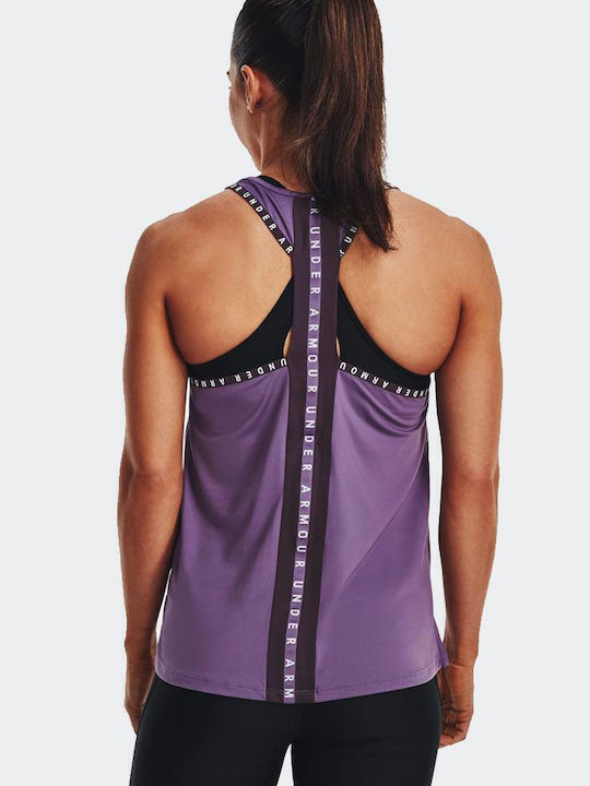 Ua Knockout Γυναικεία Αθλητική Μπλούζα Αμάνικη Fast Drying Μωβ