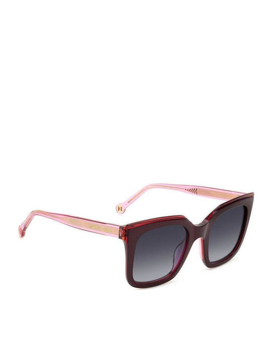 Carolina Herrera Women's Sunglasses with Burgundy Plastic Frame and Gray Gradient Lens HER 0249/G/S 0T5/9O
