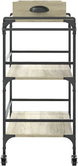 vidaXL vidaXL Lebensmittelregal Holz Mit 3 Ebenen Braune 81,5x41x92,5cm