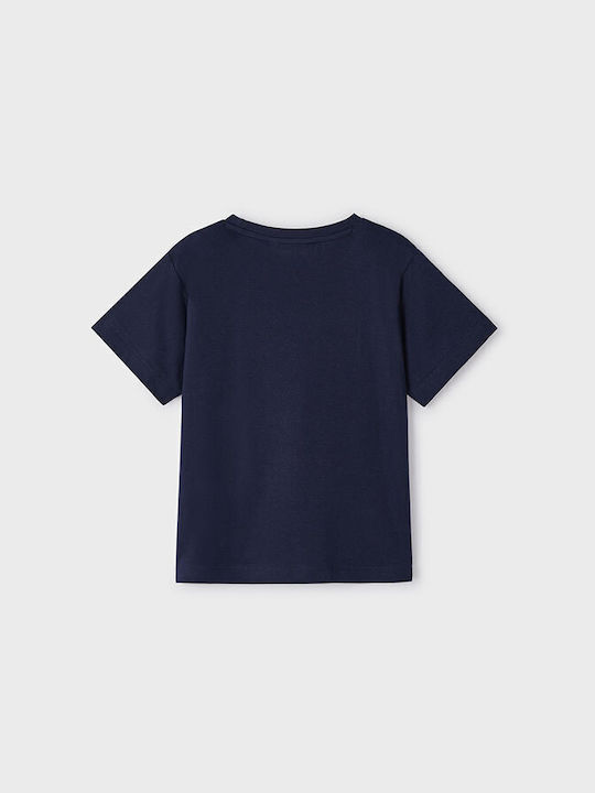 Mayoral Kids Blouse Short Sleeve navy blue