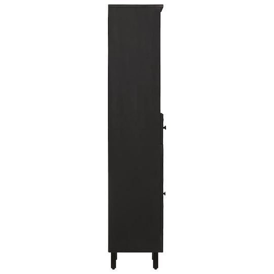 vidaXL Badezimmersäule Wandhängeschrank H38xB33xH160cm Schwarz