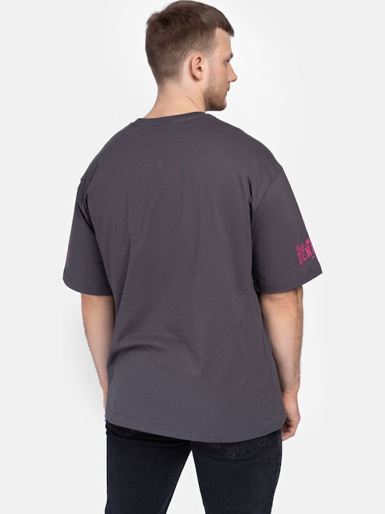 T-shirt Anthracite/magenta/sky Blue
