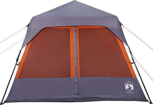 vidaXL Camping Tent Cabin Orange for 9 People 441x288x217cm