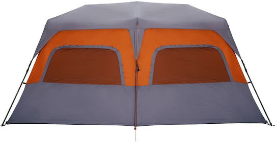 vidaXL Camping Tent Cabin Orange for 10 People 443x437x229cm
