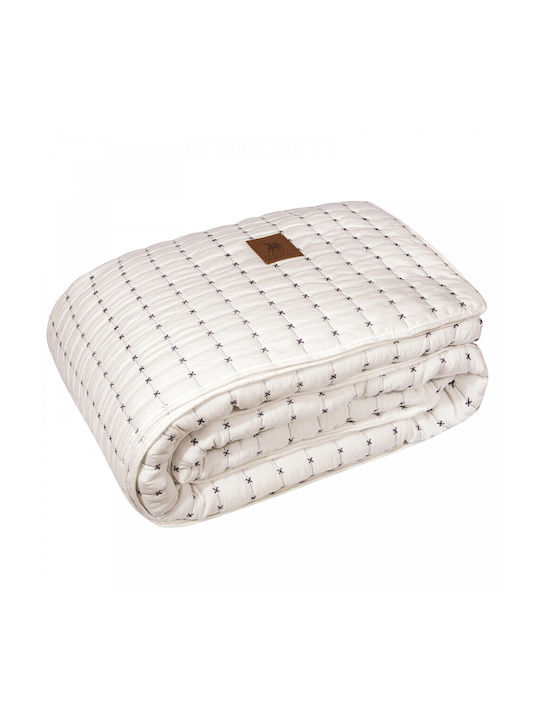 Greenwich Polo Club 3464 Coverlet Queen Size Microfiber Ivory Coast 230x250cm