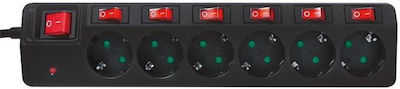 LogiLink Power Strip Black