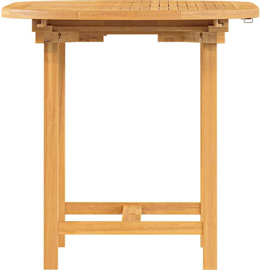 Masă Exterior Din Teak Extensibilă Maro 110(+50)x80x75cm