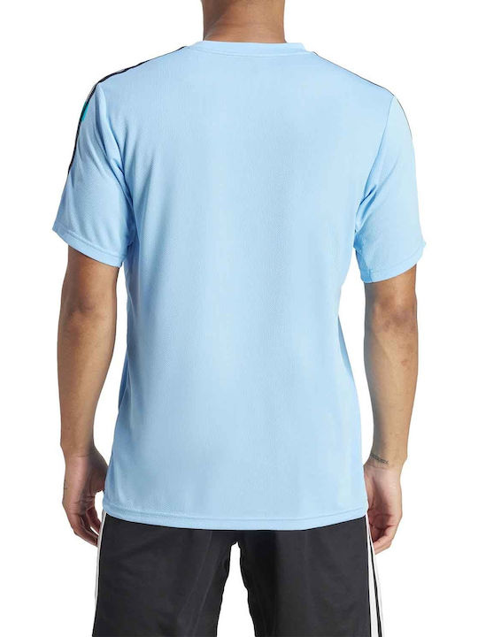 Adidas 3-stripes Ανδρικό Αθλητικό T-shirt Κοντομάνικο Μπλε